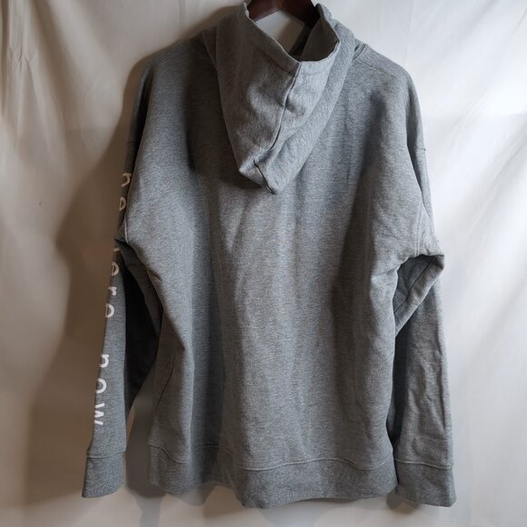 B Yoga Men's Grey Hoodie Pullover w/ Drawstrings and Vinyl Logo, Size XL - Picture 2 of 7